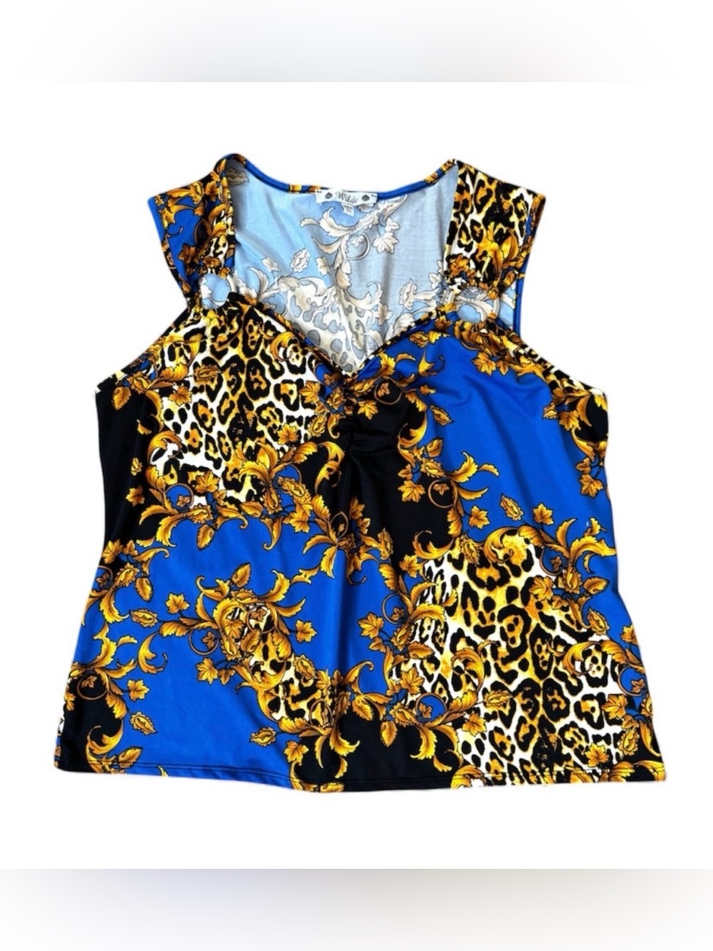 WILDE tank top (Versace-style print), plus size 2X
